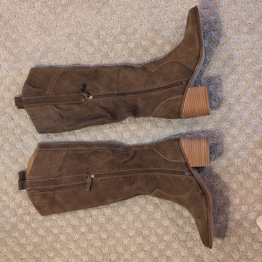 Kelsi Dagger Brooklyn Echo  Suede  Tall Western Boots, Anthropologie - Picture 4 of 14